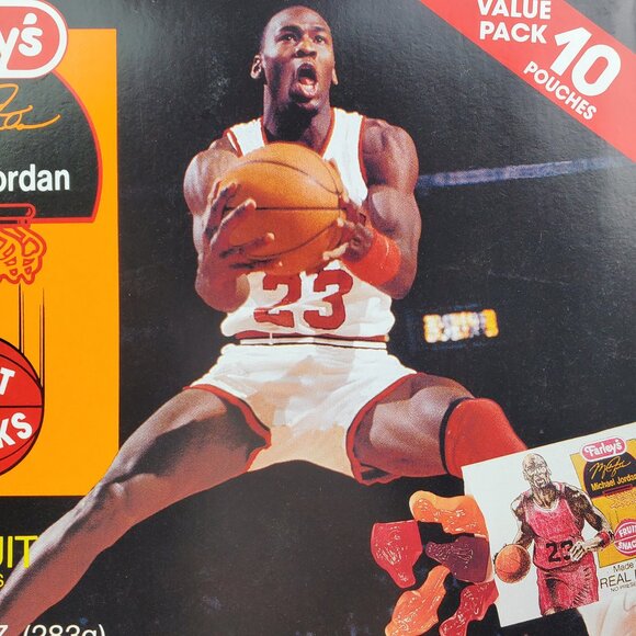 Michael Jordan Vintage 90s Bulls Farley's Fruit Snacks Box Sleeved & Boarded - Picture 6 of 8